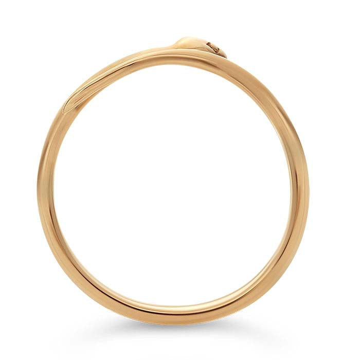 Bronzener Schlangen-Bypass-Ring, verstellbar