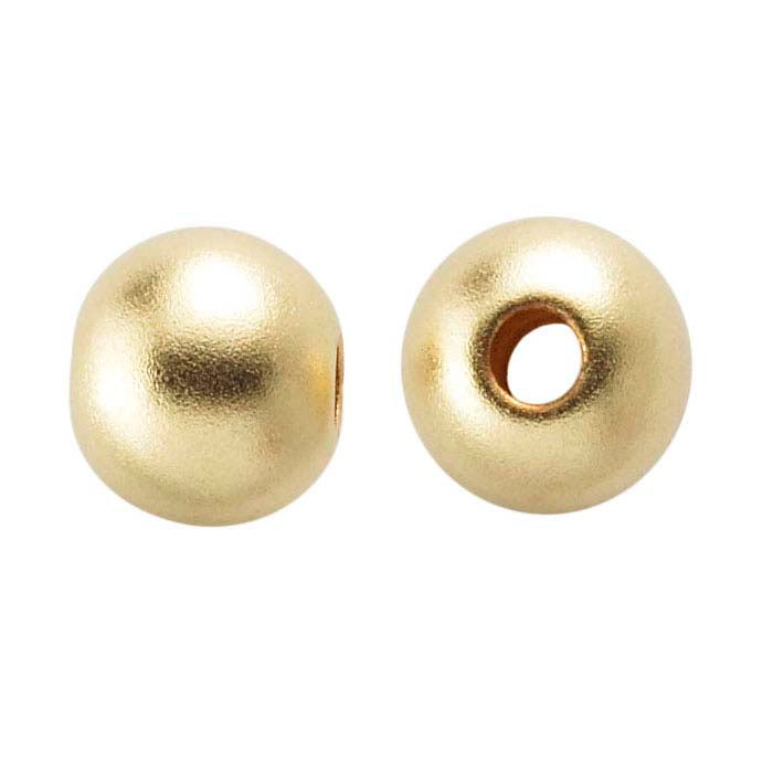 14/20 Yellow Gold-Filled Round Sandblasted Bead