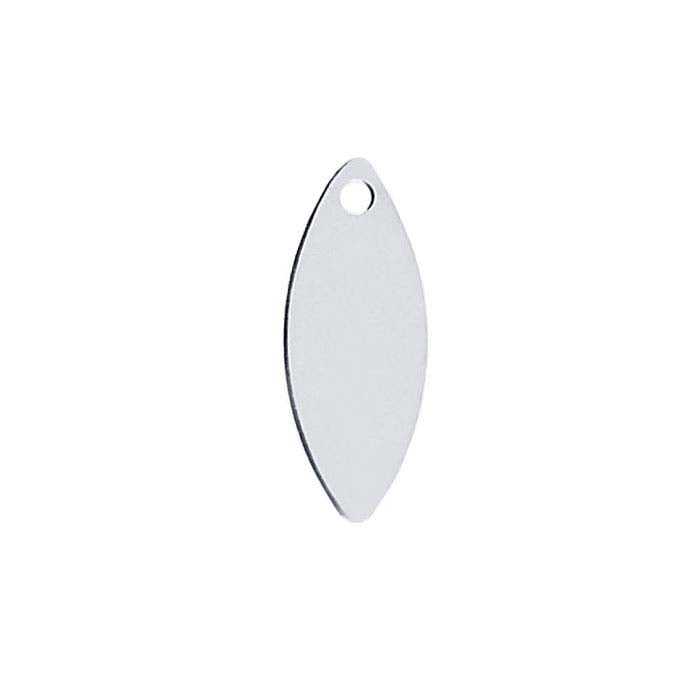 Sterling Silver 12.2 x Marquise Tag, 0.36mm