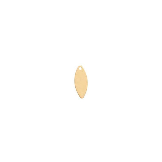 14/20 Yellow Gold-Filled 12.2 x Marquise Tag, 0.36mm