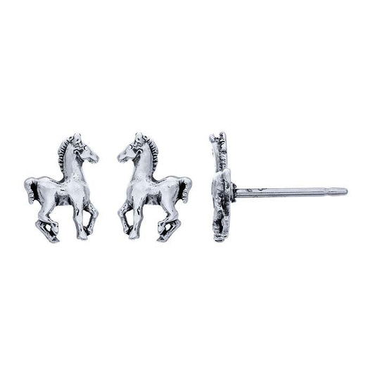 Sterling Silver Horse Post Earring