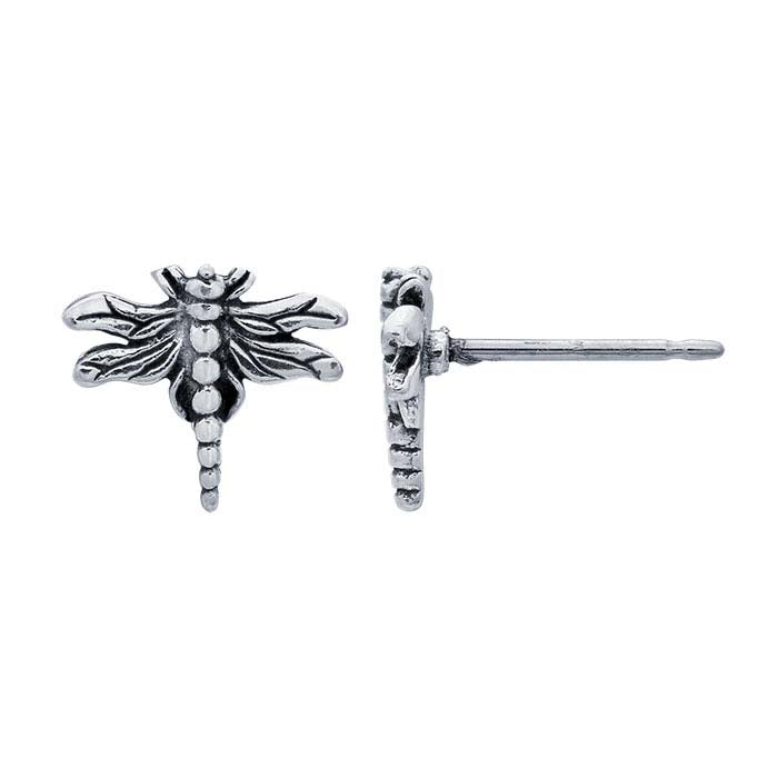 Sterling Silver Dragonfly Post Earring