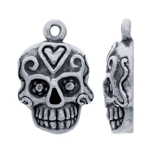 Sterling Silver Sugar Skull Charm