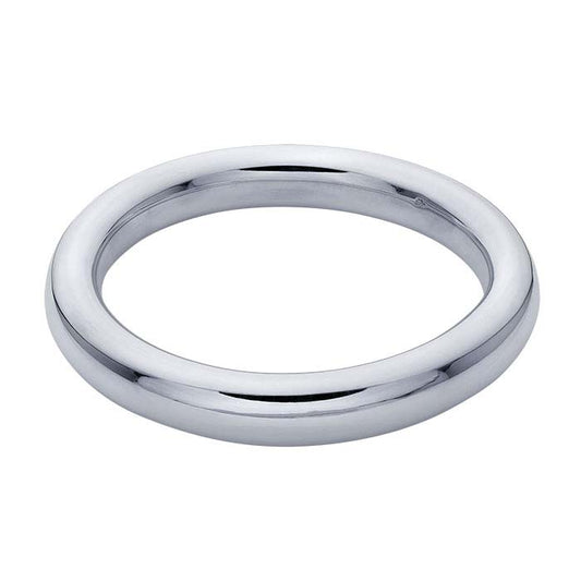 Pulsera Brazalete Redondo Hueco de Plata de Ley