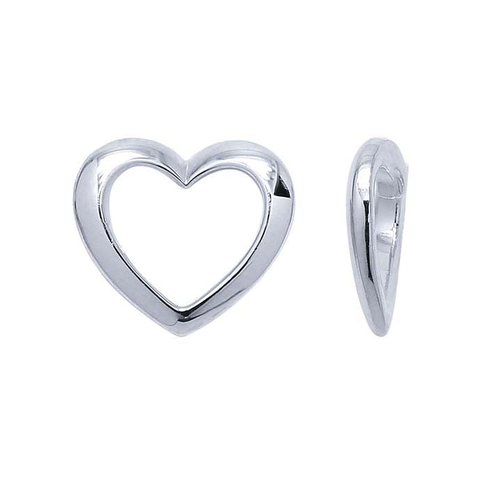 Sterling Silver Open Heart Component