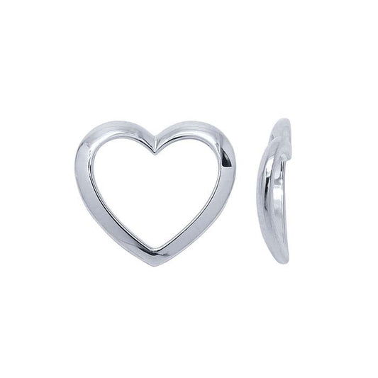 Sterling Silver Open Heart Component