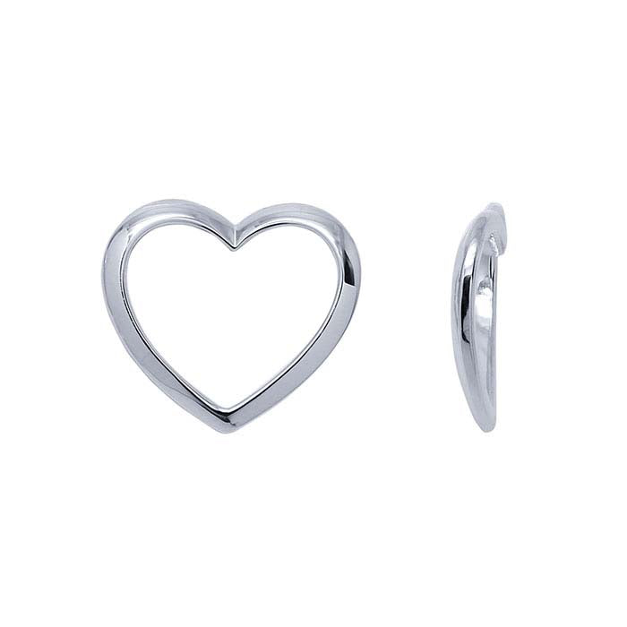 Sterling Silver Open Heart Component