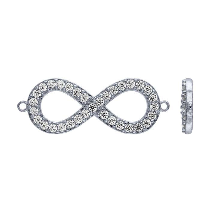 Sterling Silver CZ-Set Infinity Festoon Pendant