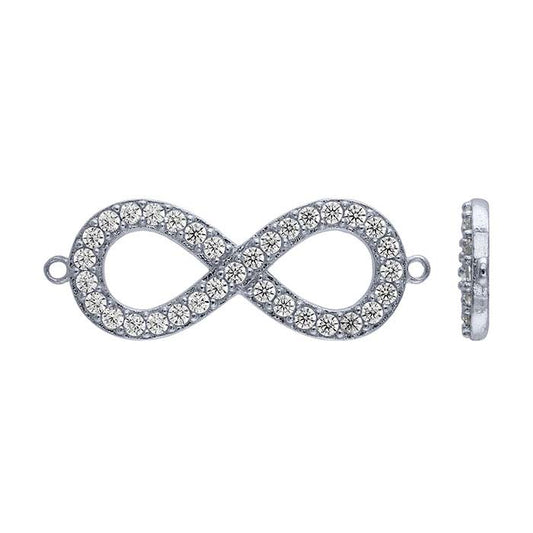 Sterling Silver CZ-Set Infinity Festoon Pendant