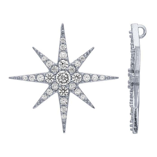 Sterling Silver CZ-Set North Star Pendant