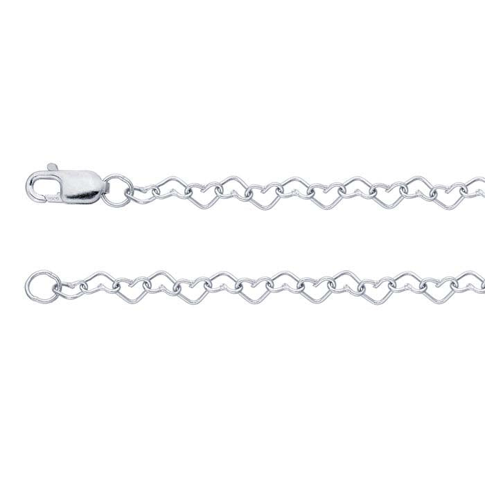 Sterling Silver Heart Link Chain