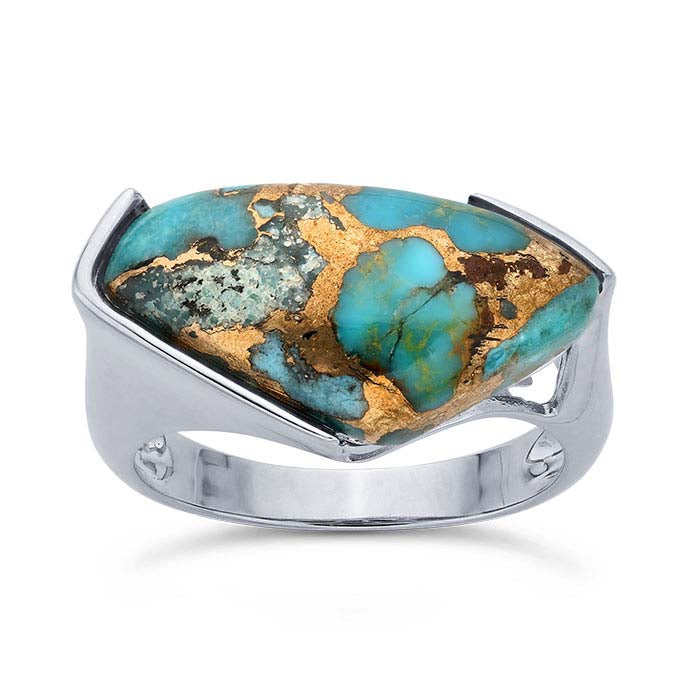 Sterling Silver Mojave Turquoise-Set Ring