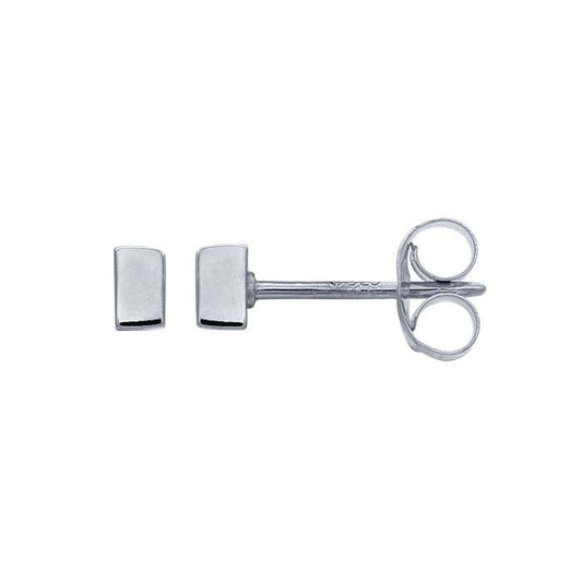 Sterling Silver Cube Post Earrings