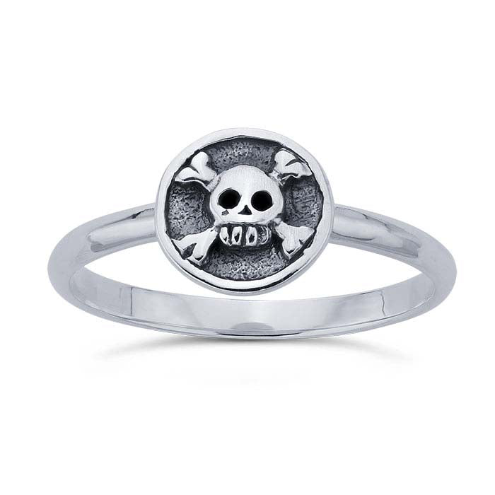 Sterling Silver Skull & Crossbones Ring