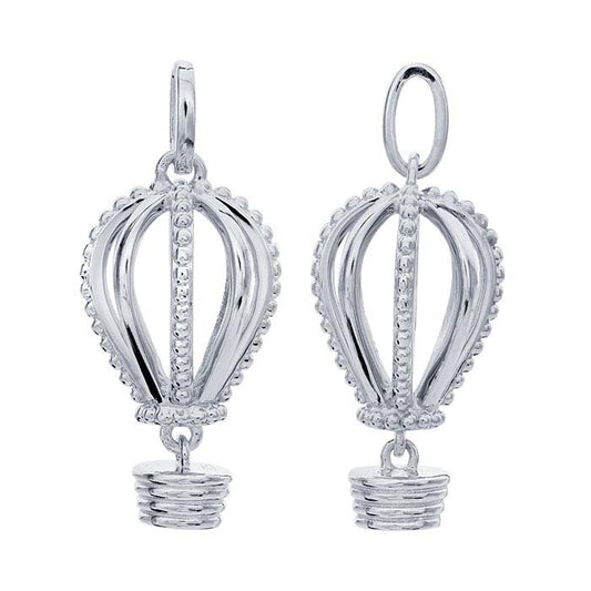 Sterling Silver Beaded Hot Air Balloon Pendant