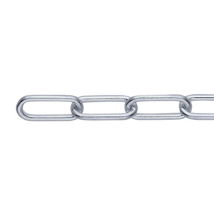 Sterling Silver Elongated Oval Cable Chain