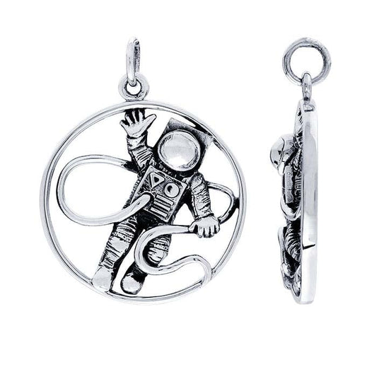 Sterling Silver Astronaut Pendant