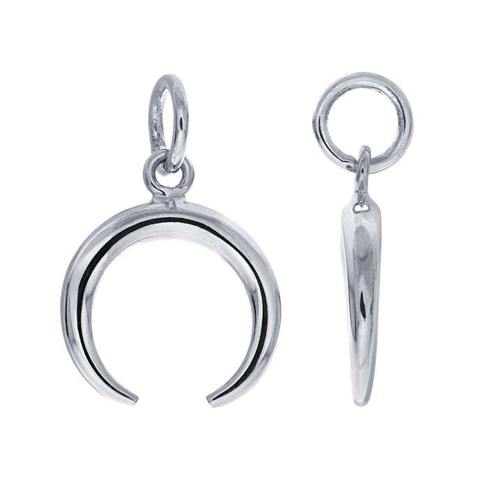 Sterling Silver Mini Crescent Moon Charm