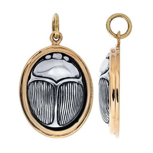 Sterling Silver Scarab Beetle Pendant
