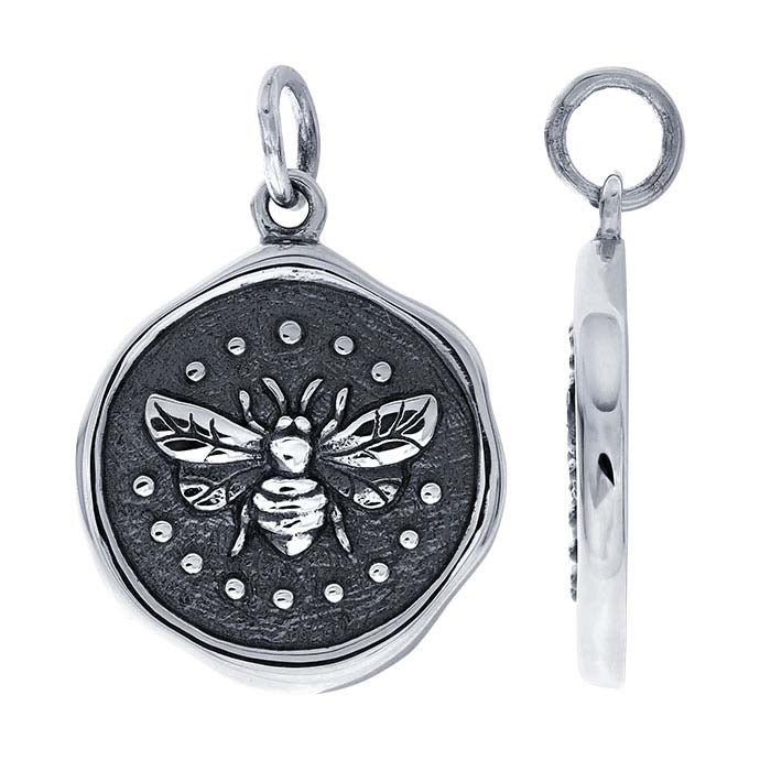 Sterling Silver Bee Wax Seal Pendant