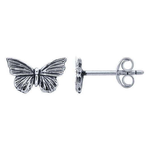 Sterling Silver Butterfly Post Earrings