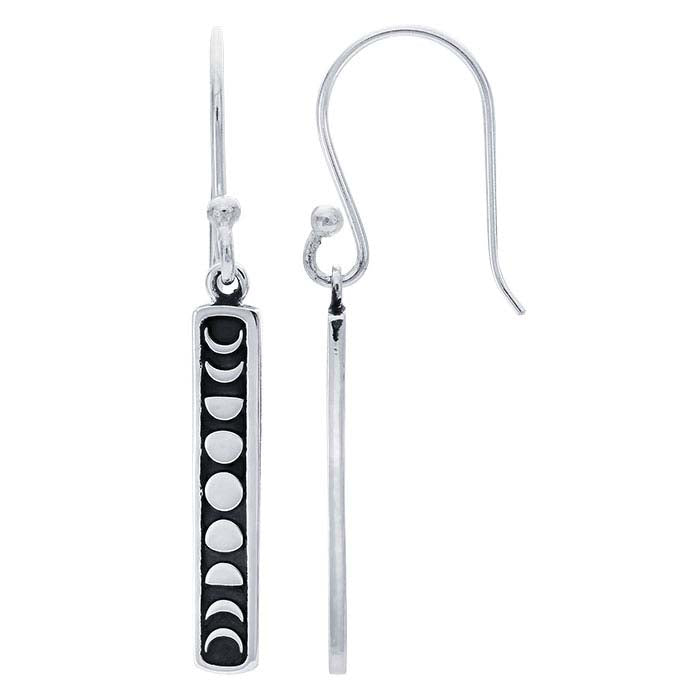 Sterling Silver Moon Phase Earrings