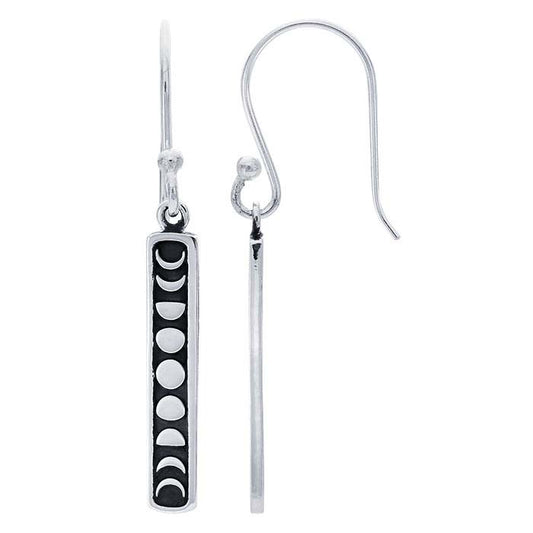 Sterling Silver Moon Phase Earrings