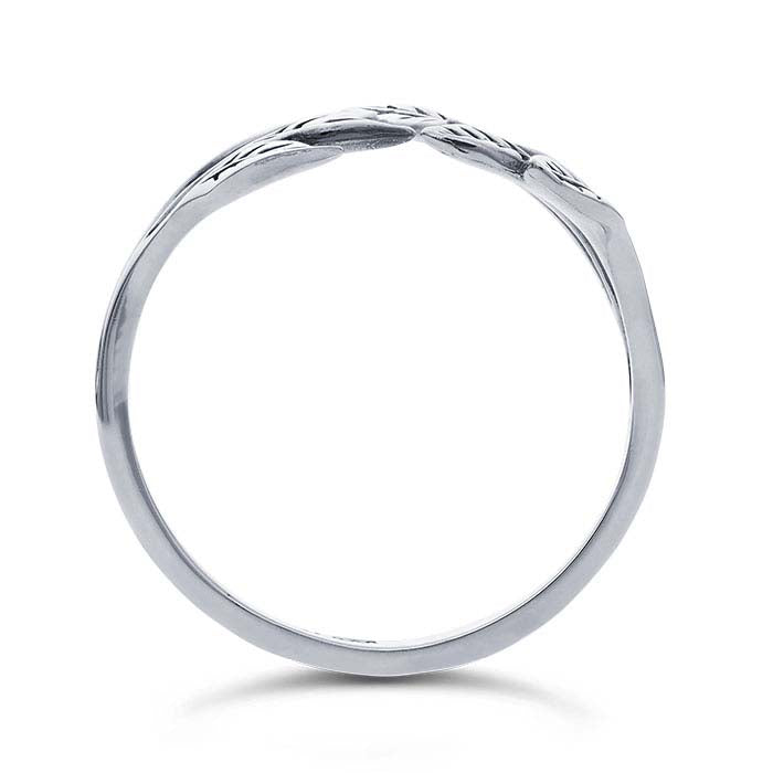 Sterling Silber Blatt Cluster Bypass Ring, verstellbar