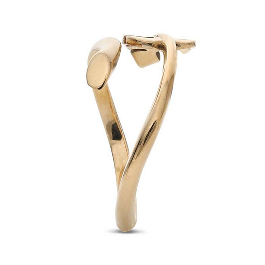 خاتم ورقة مونستيرا البرونزية القابلة للتعديل