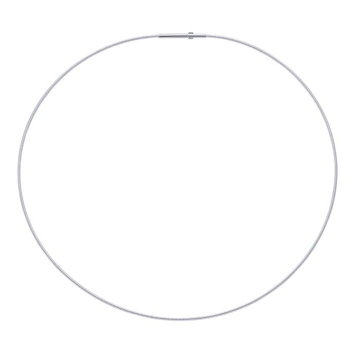 Sterling Silver-Wrapped Stainless Steel 1.4mm Cable Neck Wire