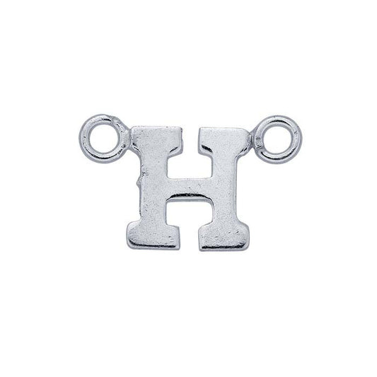 Sterling Silver Alphabet Festoon Pendant, H