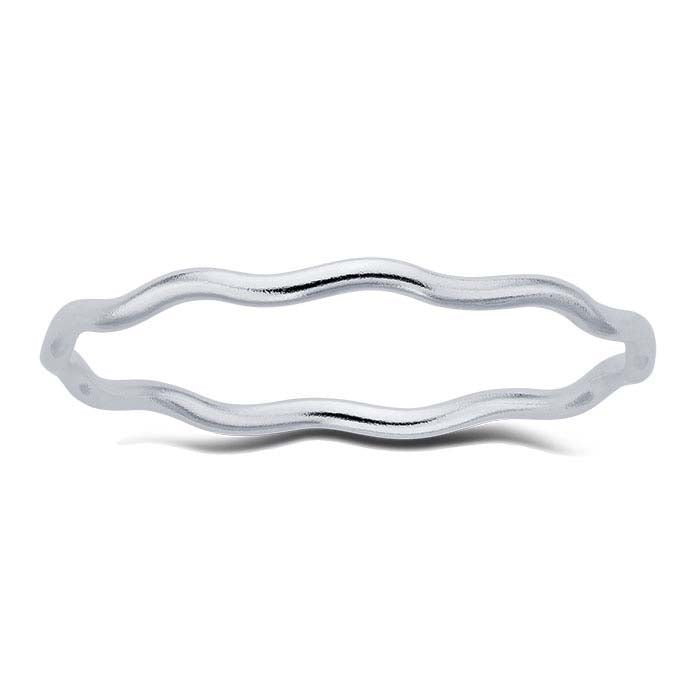 Sterling Silver Wavy Ring