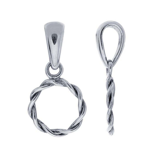 Sterling Silver Twist Wire Circle Charm