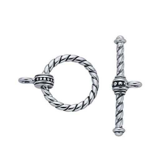 Sterling Silver Twist Toggle Clasp