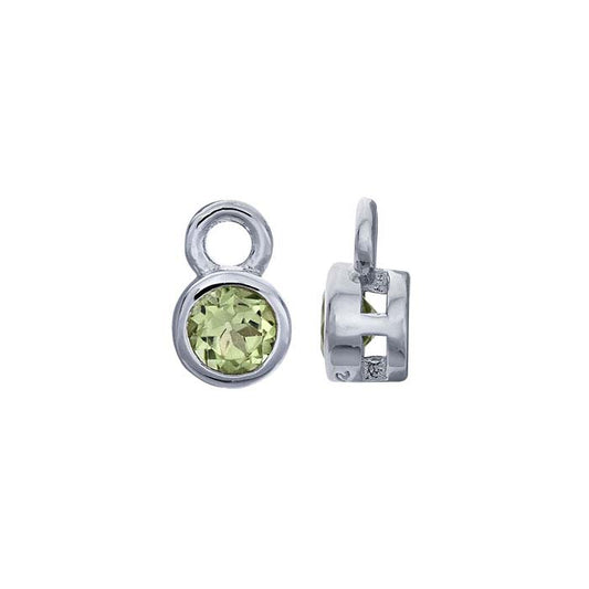 Charm in Argento Sterling con Peridoto da 3mm