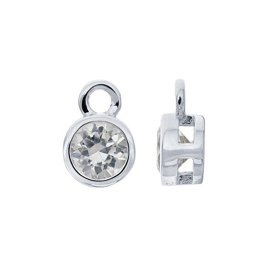 Sterling Silver Birthstone-Set Charm