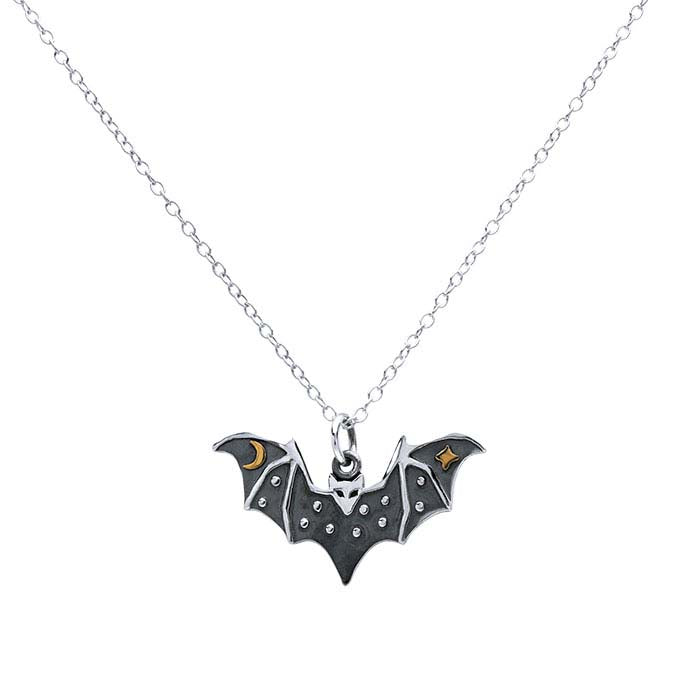 Sterling Silver Bat Necklace