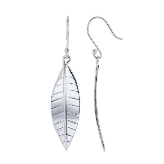 Sterling Silver Leaf Earrings