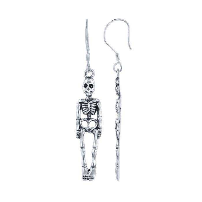 Sterling Silver Skeleton Earrings