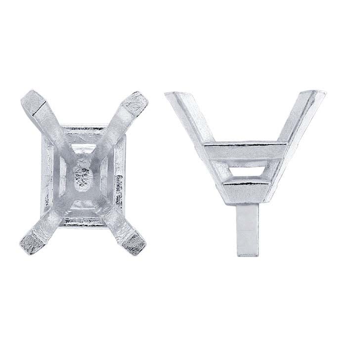 Emerald-Cut 4-Prong Setting with Peg