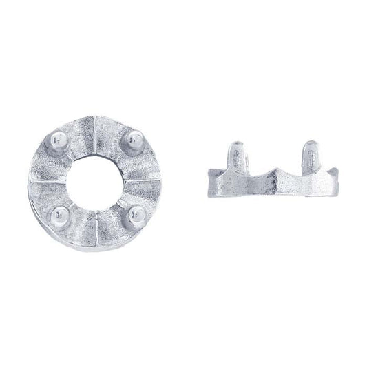 إعداد وهمي مستدير بأربعة مخالب من الفضة الإسترلينية