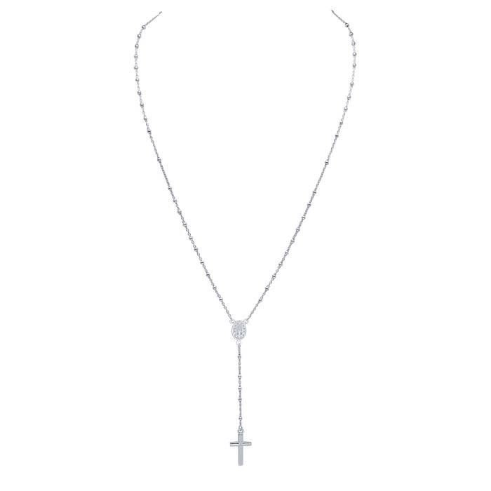 Sidabrinis rožinis su karoliukais