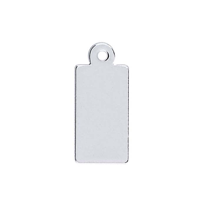 Sterling Silver Rectangle Tags, Soft