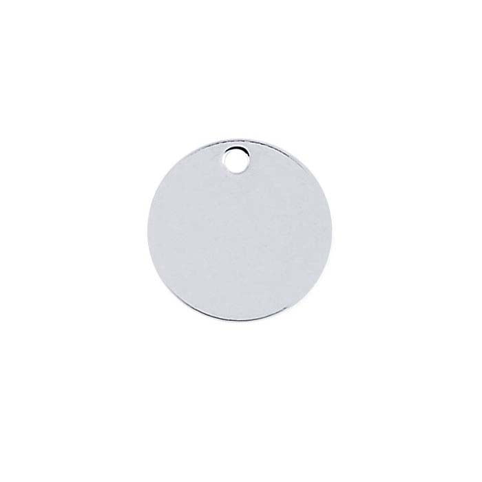 Sterling Silver Round Tag, 0.81mm, Soft