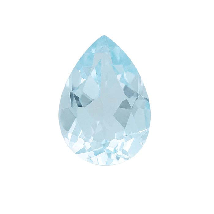 Sky-Blue Topaz Pear Faceted Gemstone