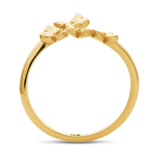 خاتم فراشات برونزية قابل للتعديل