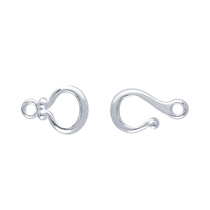 Sterling Silver Ball-End Hook & Eye Clasp