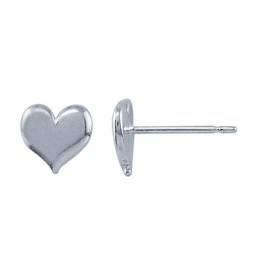 Sterling Silver Heart Post Earring