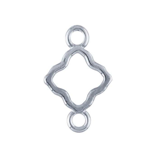 Sterling Silver Wavy Diamond-Shape Link Component