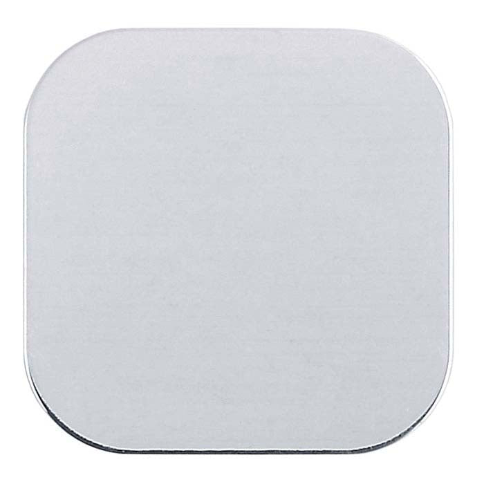 Sterling Silver Rounded Square Stampings, Soft